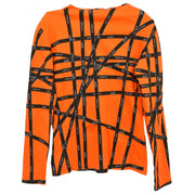 Hermes Long Sleeve T-shirt Top Orange #S 154432