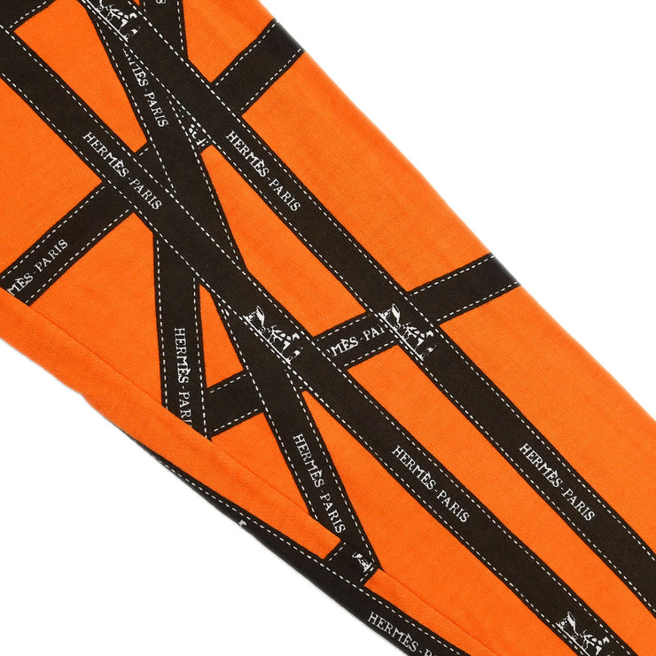 Hermes Long Sleeve T-shirt Top Orange #S 154432