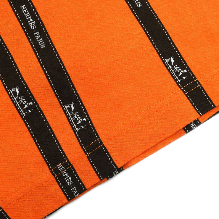 Hermes Long Sleeve T-shirt Top Orange #S 154432