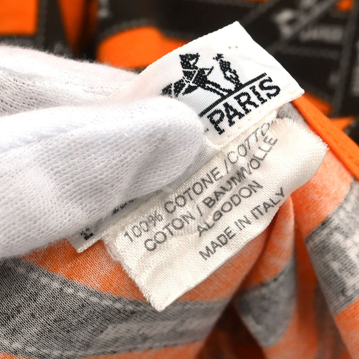 Hermes Long Sleeve T-shirt Top Orange #S 154432