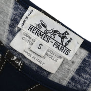 Hermes Long Sleeve T-shirt Top Navy #S 154433