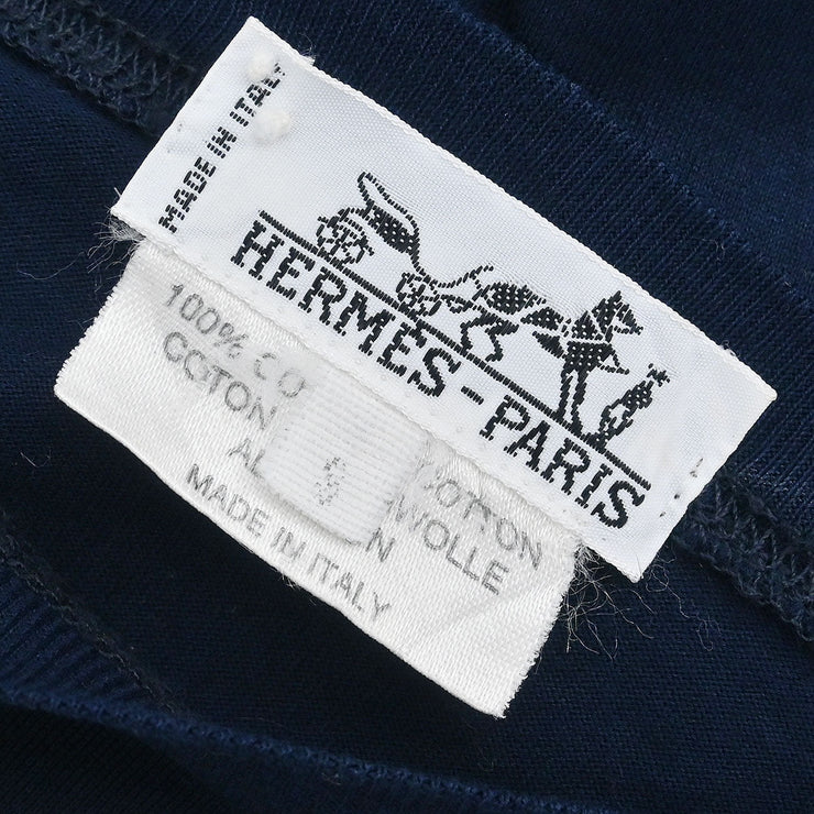 Hermes Short Sleeve T-shirt Top Navy #S 154434
