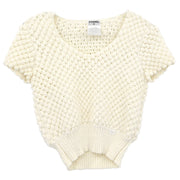 Chanel Short Sleeve Top White 03P #40 154436