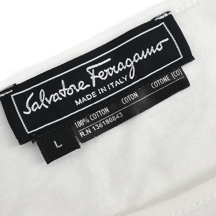 Salvatore Ferragamo T-shirt White 5002-068 RN.136180843 #L 154439