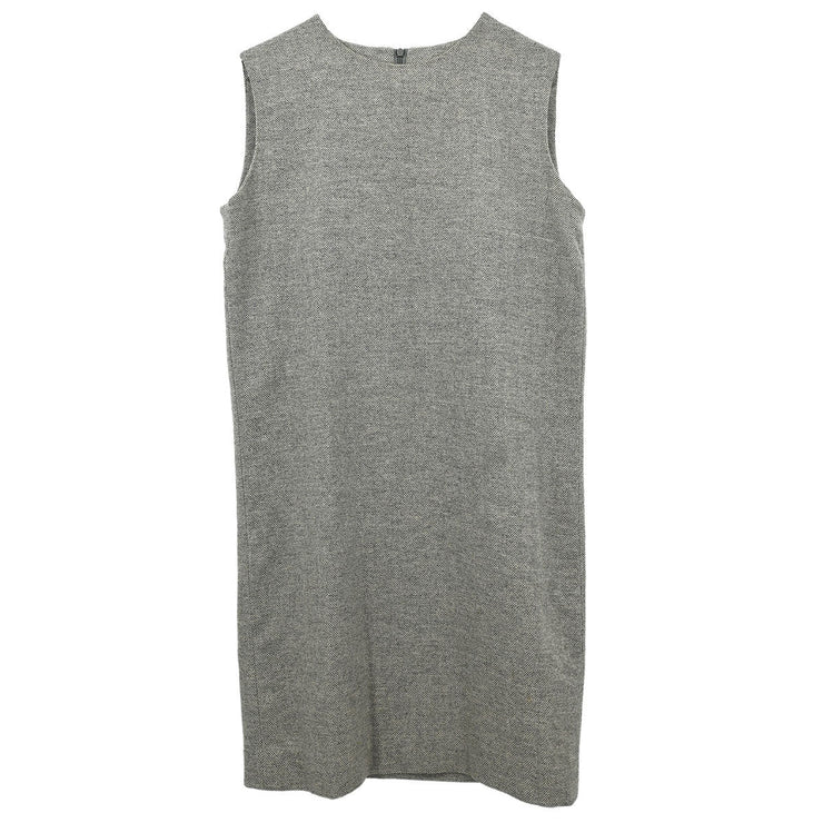 Hermes Sleeveless Dress Gray #40 154443