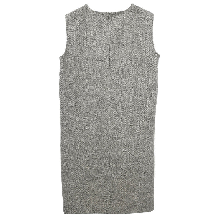 Hermes Sleeveless Dress Gray #40 154443