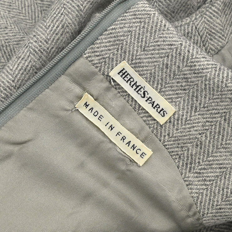 Hermes Sleeveless Dress Gray #40 154443