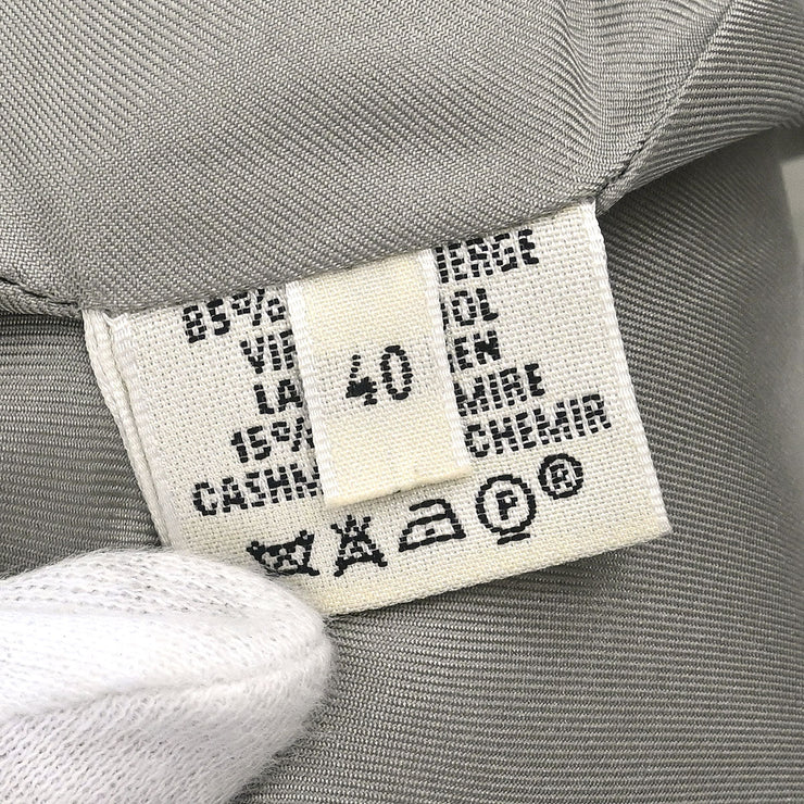 Hermes Sleeveless Dress Gray #40 154443