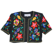 Yves Saint Laurent Collarless Jacket Black HZ530-700 #S 154447