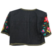 Yves Saint Laurent Collarless Jacket Black HZ530-700 #S 154447