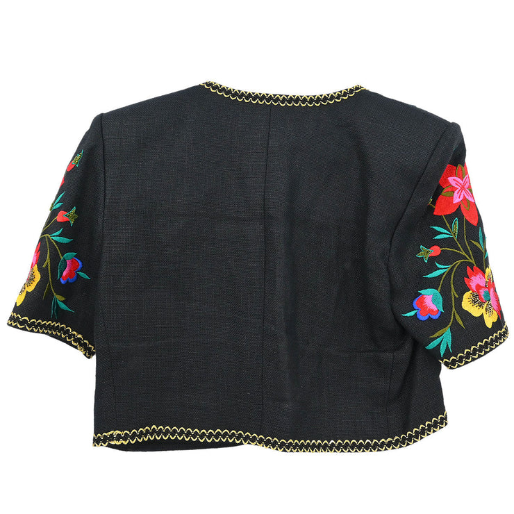 Yves Saint Laurent Collarless Jacket Black HZ530-700 #S 154447