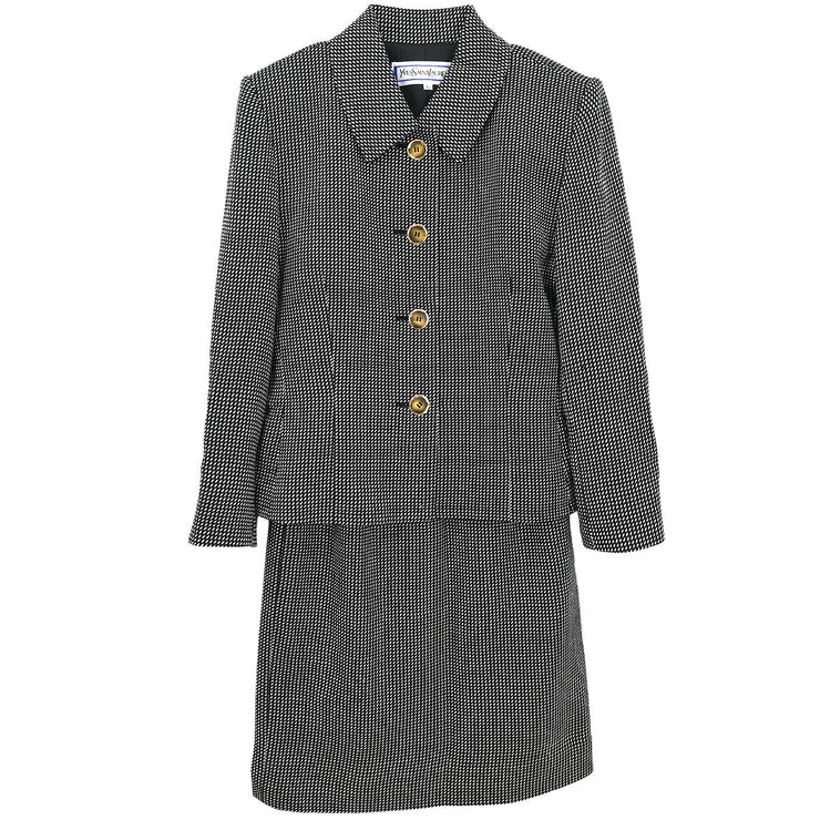 Yves Saint Laurent Setup Suit Jacket Skirt Black HZ290/HE133-116 #L #S 154448