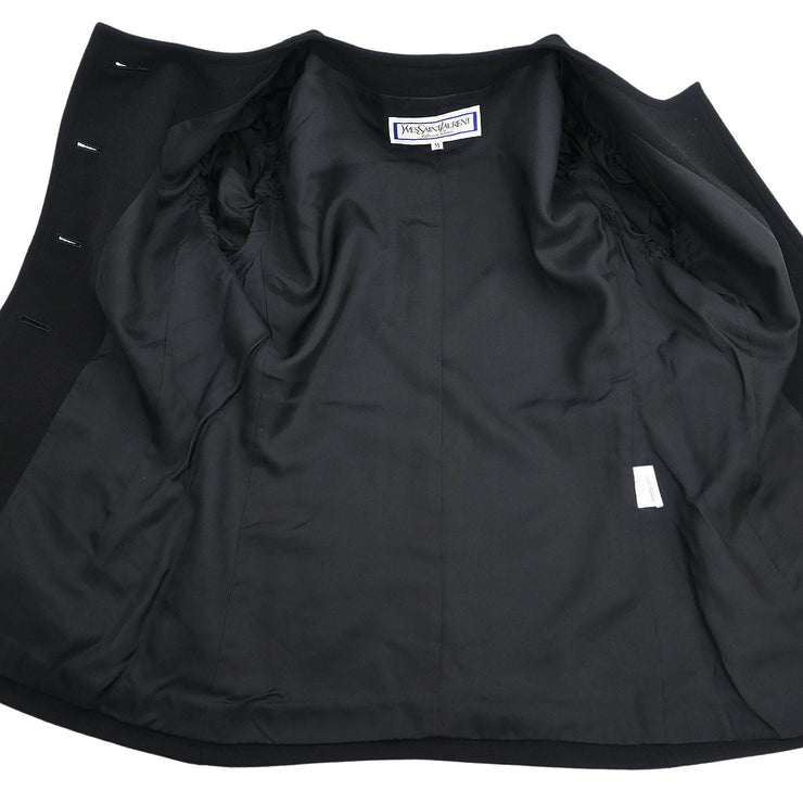 Yves Saint Laurent Setup Suit Jacket Skirt Black HZ145-409 HE090-409 #M 154449