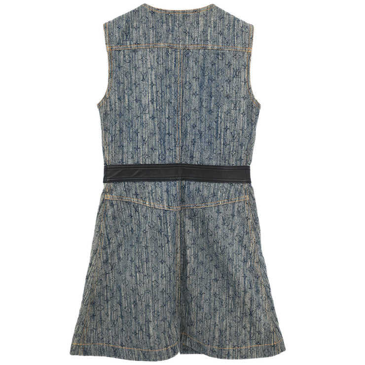 Louis Vuitton Sleeveless Dress Indigo RW161A B78 F9DR25 #36 154451