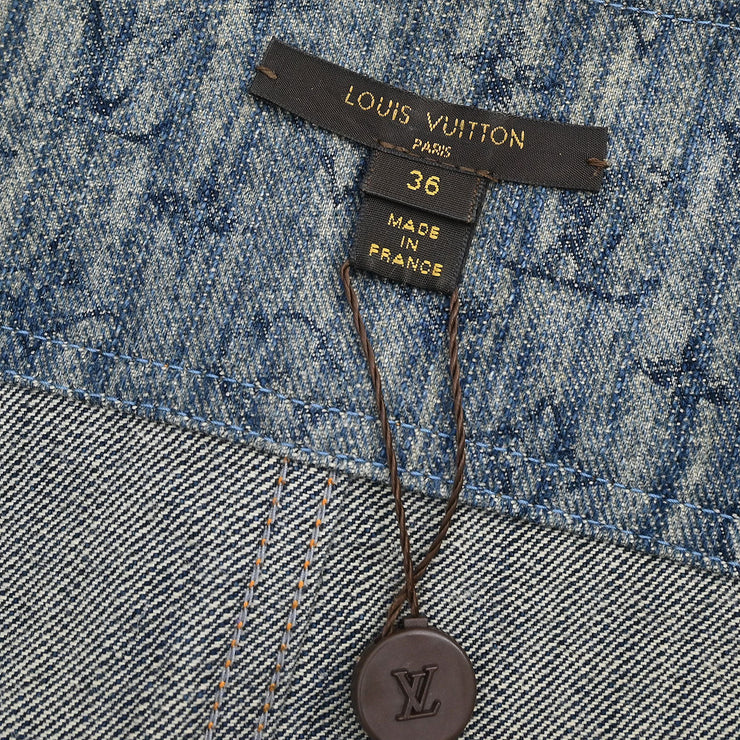 Louis Vuitton Sleeveless Dress Indigo RW161A B78 F9DR25 #36 154451