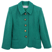 Yves Saint Laurent Single Breasted Jacket Green HZ537-870 #L 154453