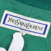 Yves Saint Laurent Single Breasted Jacket Green HZ537-870 #L 154453