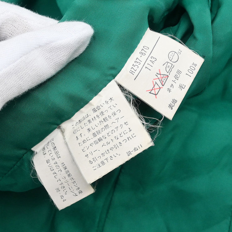 Yves Saint Laurent Single Breasted Jacket Green HZ537-870 #L 154453