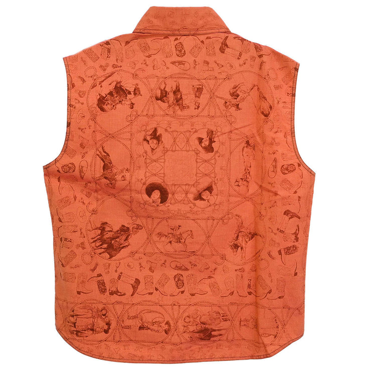 Hermes Sleeveless Top Orange #38 154454