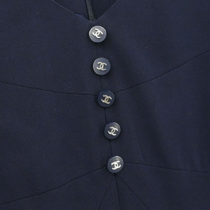 Chanel Dress Navy 96P #40 154464