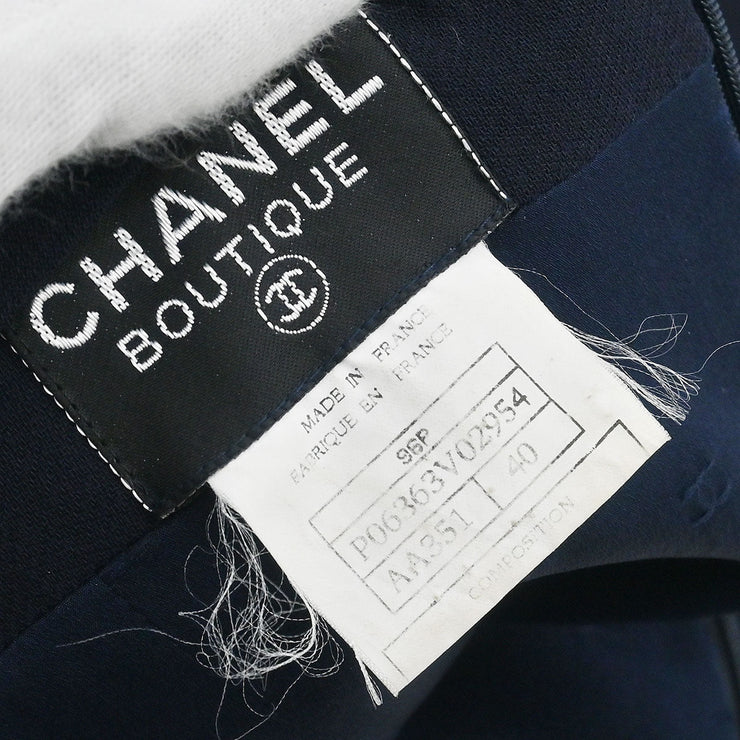 Chanel Dress Navy 96P #40 154464