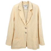 Chanel Single Breasted Jacket White 99C #40 154465