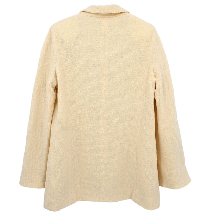 Chanel Single Breasted Jacket White 99C #40 154465