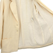 Chanel Single Breasted Jacket White 99C #40 154465