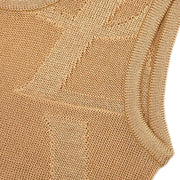 Yves Saint Laurent Tank Sleeveless Top Beige SKB9-393 #M 154469