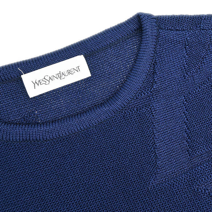 Yves Saint Laurent Top Navy SBB9-392 #M 154470