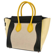 Celine Tricolor Canvas Leather Micro Luggage Tote Bag U-GA-0135 154474