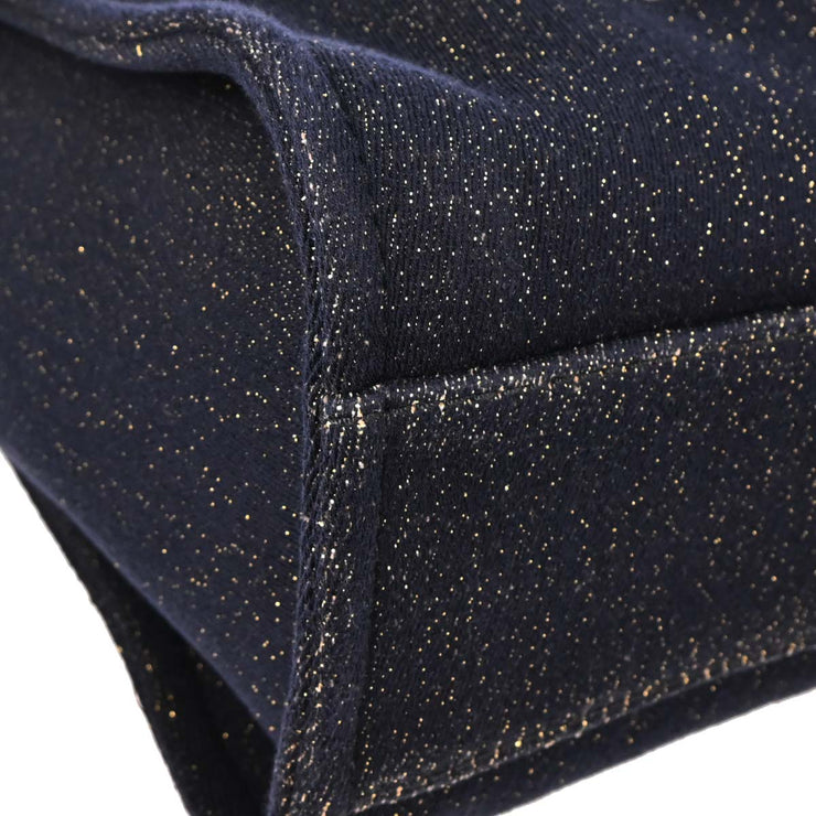 Chanel Navy Gold Small Deauville Tote Bag 154478