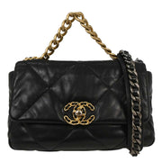 Chanel Black Calfskin 19 Dix-neuf  Shoulder Bag 154479