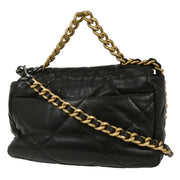 Chanel Black Calfskin 19 Dix-neuf  Shoulder Bag 154479