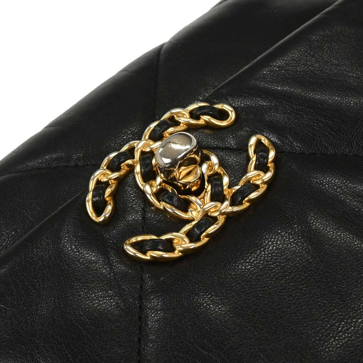 Chanel Black Calfskin 19 Dix-neuf  Shoulder Bag 154479