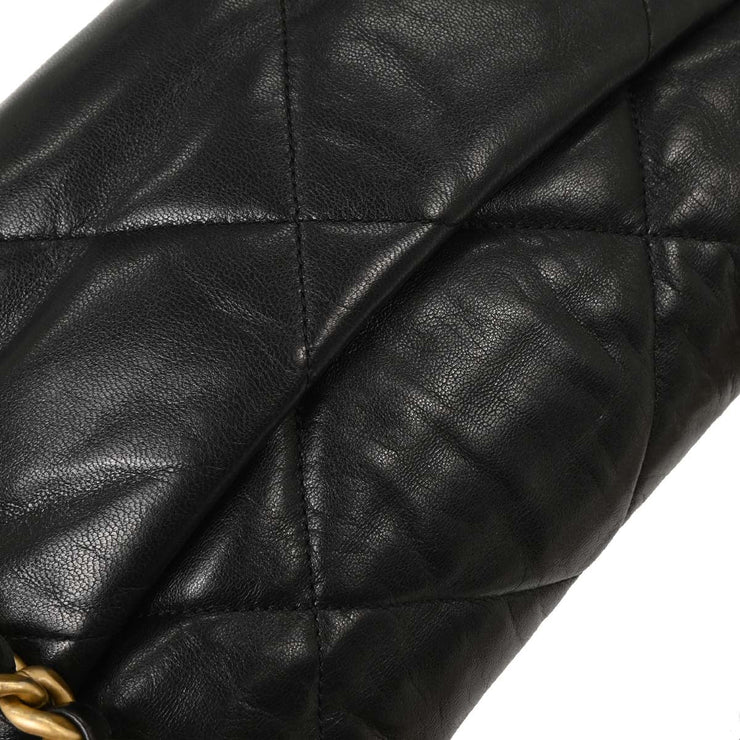 Chanel Black Calfskin 19 Dix-neuf  Shoulder Bag 154479