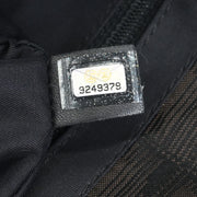 Chanel Brown Jacquard Nylon Travel Line Tote Handbag 154490