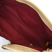 Chanel Gold Calfskin Pondicherry Flap 2way Handbag 154492