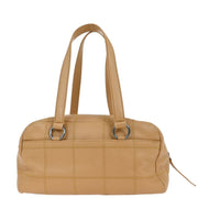 Chanel Beige Calfskin Wild Stitch Choco Bar Handbag 154494