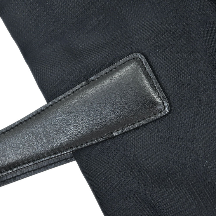 Chanel Black Jacquard Nylon Travel Line Tote Handbag 154495