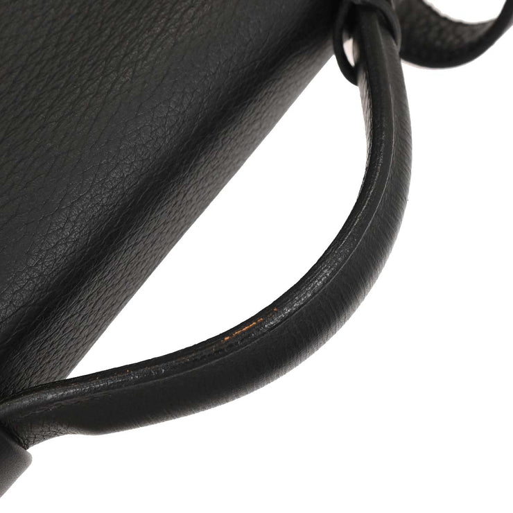 Hermes Black Taurillon Clemence Sac a Depeches DPLG Handbag  Square:F M.U 154498