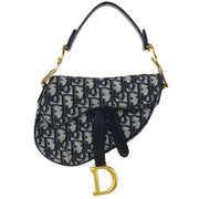 Christian Dior Navy Oblique Trotter Saddle Handbag 28-MA-1129 154501