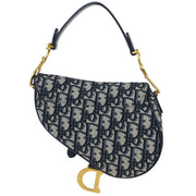 Christian Dior Navy Oblique Trotter Saddle Handbag 28-MA-1129 154501