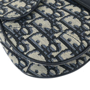 Christian Dior Navy Oblique Trotter Saddle Handbag 28-MA-1129 154501