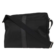 Hermes Black Toile Chevrons Acapulco Besace MM Shoulder Bag 154503