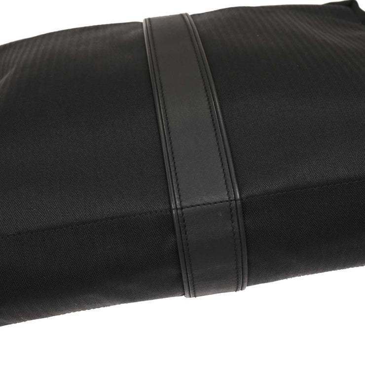 Hermes Black Toile Chevrons Acapulco Besace MM Shoulder Bag 154503