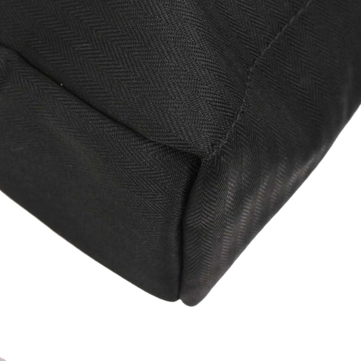 Hermes Black Toile Chevrons Acapulco Besace MM Shoulder Bag 154503