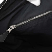 Hermes Black Toile Chevrons Acapulco Besace MM Shoulder Bag 154503