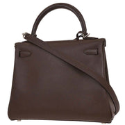 Hermes Chocolat Epsom Kelly 25 Retourne 2way Handbag  Square:M 4 154504