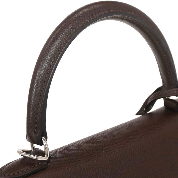 Hermes Chocolat Epsom Kelly 25 Retourne 2way Handbag  Square:M 4 154504